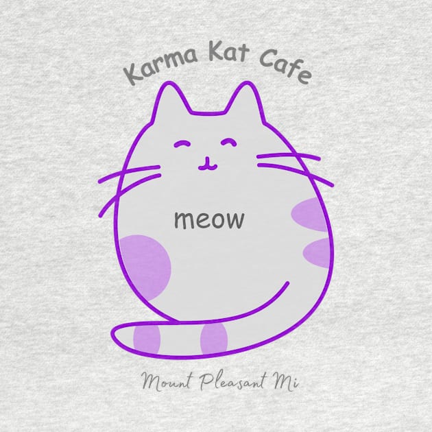 Purple meow by Karma Kat Cafe & Rescue